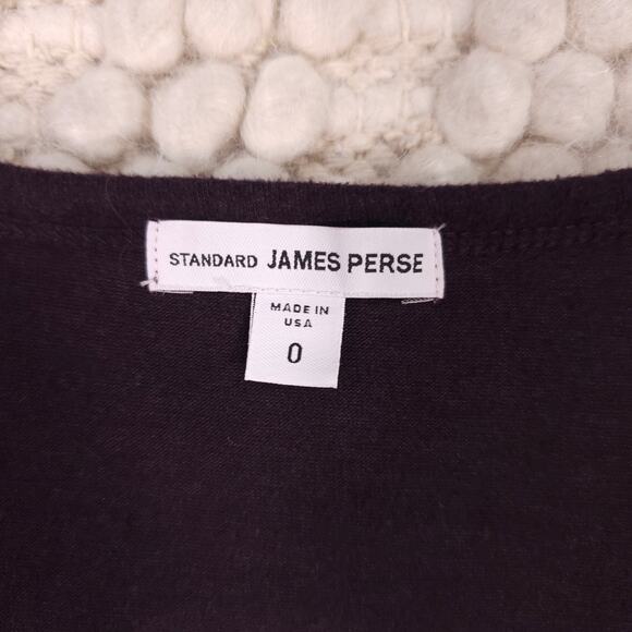 James Perse Ruched Dress Dark Purple Wine Sz 0 - Picture 6 of 8